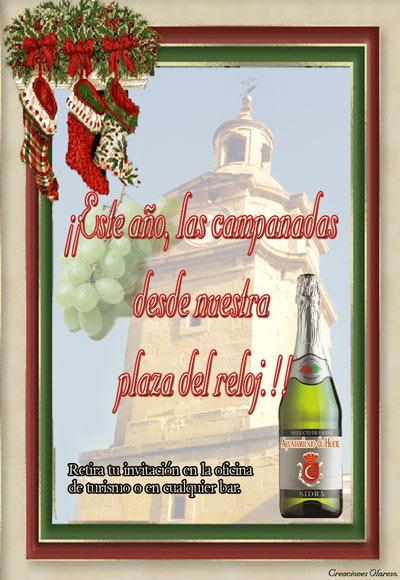 Cartel anunciador campanadas