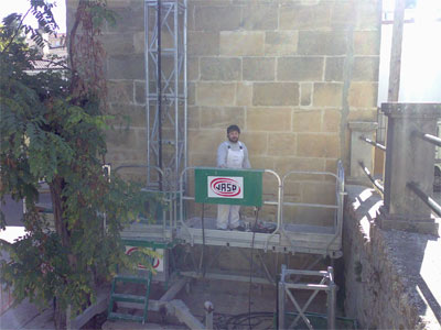Colocación del sillar que faltaba