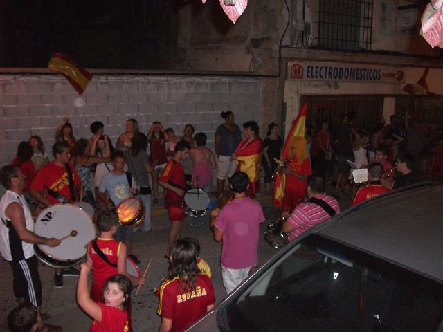 Celebraci&oacute;n en Huete de la victoria de Espa&ntilde;a