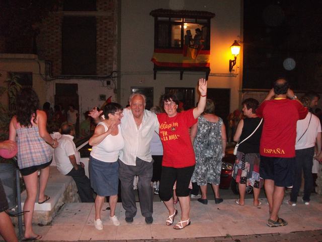 Celebraci&oacute;n en Huete de la victoria de Espa&ntilde;a