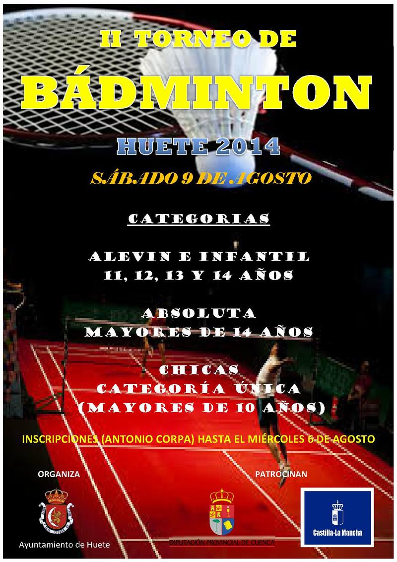 II Torneo de Bádminton Huete 2014