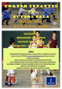 Cartel Torneo Infantil de fútbol-sala Huete 2014