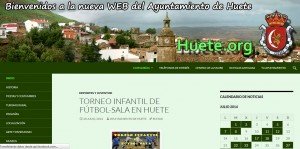 Pantallazo de la nueva web del Ayuntamiento de Huete