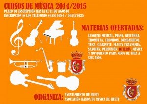 Cartel anunciador Curso de Música 2014-15
