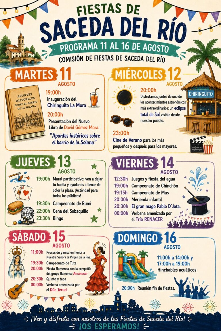 Programa de fiestas Saceda